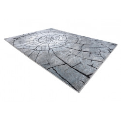 Dywan nowoczesny COZY 8875 Wood, pień - Strukturalny, dwa poziomy runa szary / niebieski 180x270cm