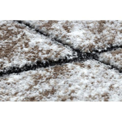 Dywan nowoczesny COZY 8872 Koło Wall, geometryczny, trójkąty - Strukturalny, dwa poziomy runa brązowy koło 120cm
