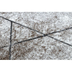 Dywan nowoczesny COZY 8872 Koło Wall, geometryczny, trójkąty - Strukturalny, dwa poziomy runa brązowy koło 160cm