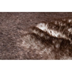 Dywan LAPIN Shaggy koło kość słoniowa / czekolada antypoślizgowy, do prania koło 120cm Dywan LAPIN Shaggy koło kość słoniowa / czekolada antypoślizgowy, do prania koło 120cm