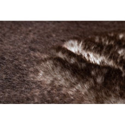 Dywan LAPIN Shaggy kość słoniowa / czekolada antypoślizgowy, do prania 133x180cm