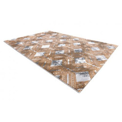 Dywan OPERA 0A006A C90 62 Romby, przecierany, vintage - Strukturalny, dwa poziomy runa miedziany / szary 160x230cm