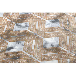 Dywan OPERA 0A006A C90 62 Romby, przecierany, vintage - Strukturalny, dwa poziomy runa miedziany / szary 160x230cm