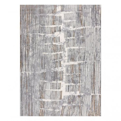 Dywan OPERA 0W9774 C90 54 Abstrakcja - Strukturalny, dwa poziomy runa szary / kość słoniowa 160x230cm
