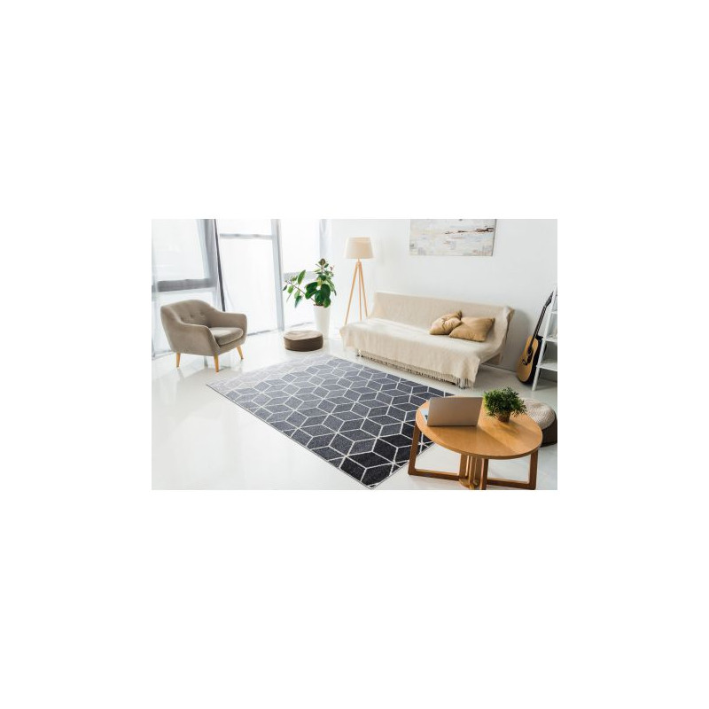 Dywan HEOS 78590 krem / srebrny / antracyt CUBE, KOSTKA 160x220cm Dywan HEOS 78590 krem / srebrny / antracyt CUBE, KOSTKA 160x220cm