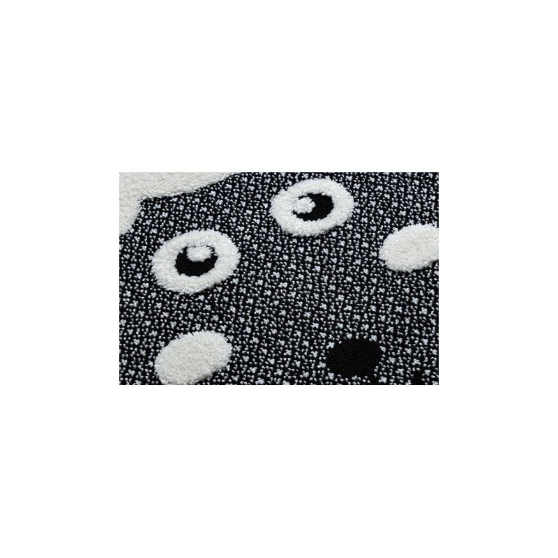 Dywan dziecięcy JOY Koło Sheep owca, dla dzieci - Strukturalny, dwa poziomy runa krem / czarny koło 160cm Dywan dziecięcy JOY Koło Sheep owca, dla dzieci - Strukturalny, dwa poziomy runa krem / czarny koło 160cm