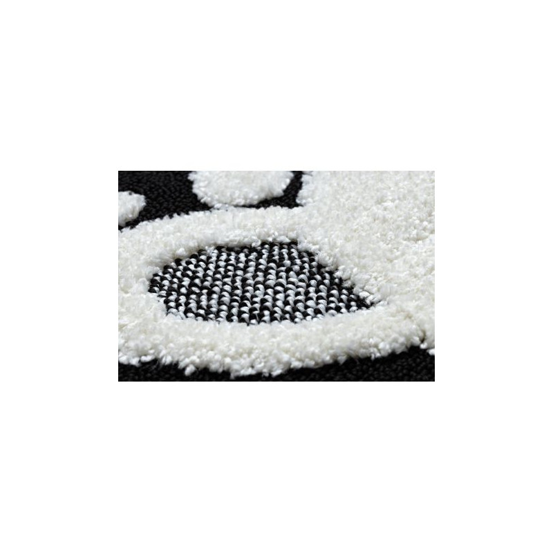 Dywan dziecięcy JOY Koło Teddy miś, dla dzieci - Strukturalny, dwa poziomy runa krem / czarny koło 120cm Dywan dziecięcy JOY Koło Teddy miś, dla dzieci - Strukturalny, dwa poziomy runa krem / czarny koło 120cm