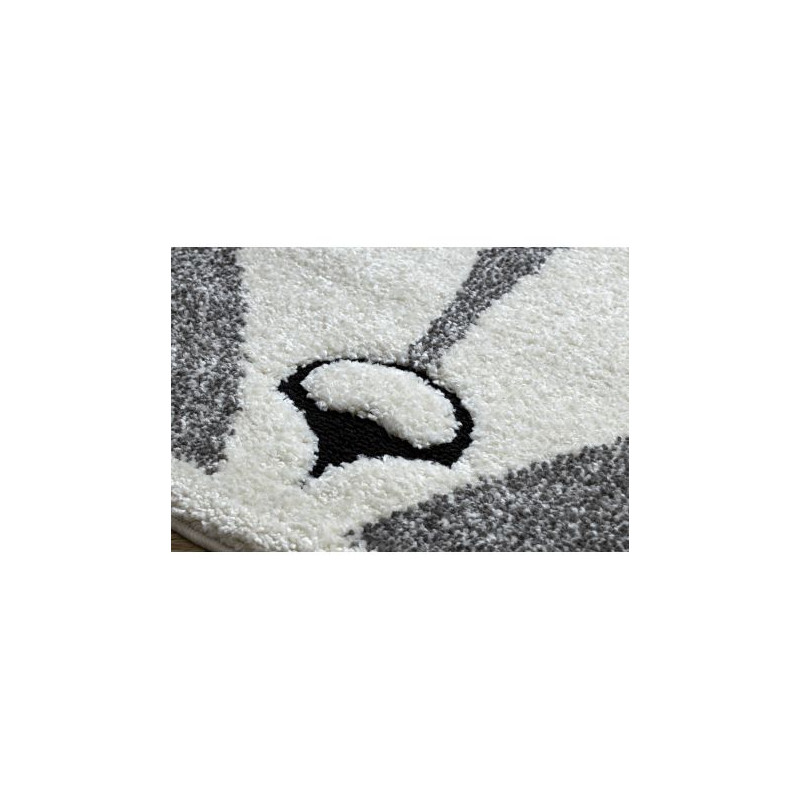 Dywan dziecięcy JOY Koło Fox lisek, dla dzieci - Strukturalny, dwa poziomy runa szary / krem koło 140cm Dywan dziecięcy JOY Koło Fox lisek, dla dzieci - Strukturalny, dwa poziomy runa szary / krem koło 140cm