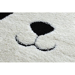 Dywan dziecięcy JOY Koło Panda miś, dla dzieci - Strukturalny, dwa poziomy runa szary / krem koło 140cm Dywan dziecięcy JOY Koło Panda miś, dla dzieci - Strukturalny, dwa poziomy runa szary / krem koło 140cm