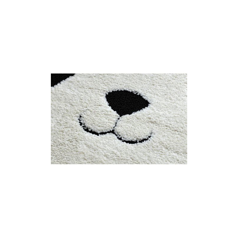 Dywan dziecięcy JOY Koło Panda miś, dla dzieci - Strukturalny, dwa poziomy runa szary / krem koło 140cm Dywan dziecięcy JOY Koło Panda miś, dla dzieci - Strukturalny, dwa poziomy runa szary / krem koło 140cm