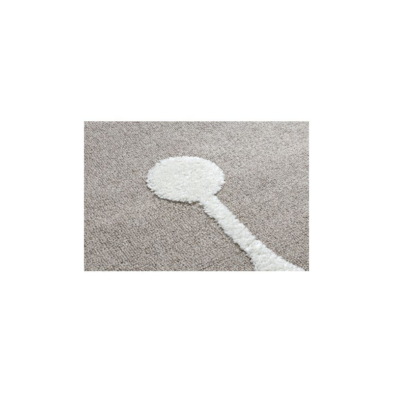 Dywan dziecięcy JOY Crown korona, dla dzieci - Strukturalny, dwa poziomy runa beż / krem 120x170cm