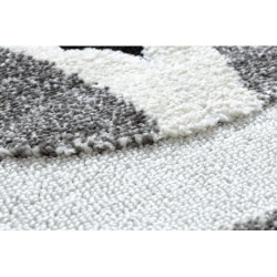 Dywan dziecięcy JOY Fox lisek, dla dzieci - Strukturalny, dwa poziomy runa szary / krem 120x170 cm