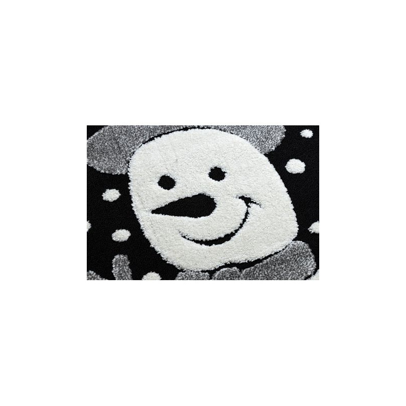 Dywan dziecięcy JOY Snowman bałwanek, dla dzieci - Strukturalny, dwa poziomy runa czarny / krem 160x220cm Dywan dziecięcy JOY Snowman bałwanek, dla dzieci - Strukturalny, dwa poziomy runa czarny / krem 160x220cm
