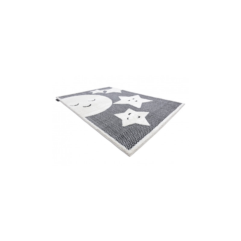 Dywan dziecięcy JOY Moon księżyc, dla dzieci - Strukturalny, dwa poziomy runa szary / krem 140x190cm Dywan dziecięcy JOY Moon księżyc, dla dzieci - Strukturalny, dwa poziomy runa szary / krem 140x190cm