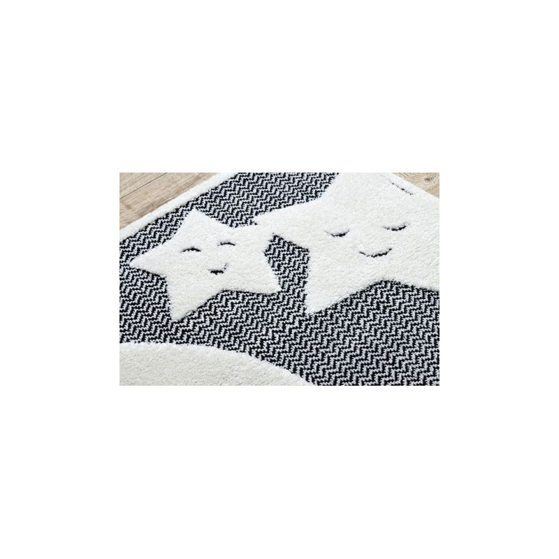 Dywan dziecięcy JOY Moon księżyc, dla dzieci - Strukturalny, dwa poziomy runa szary / krem 160x220cm Dywan dziecięcy JOY Moon księżyc, dla dzieci - Strukturalny, dwa poziomy runa szary / krem 160x220cm