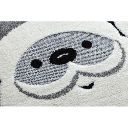 Dywan dziecięcy JOY Santa Święty Mikołaj dla dzieci - Strukturalny, dwa poziomy runa czarny / krem 140x190cm