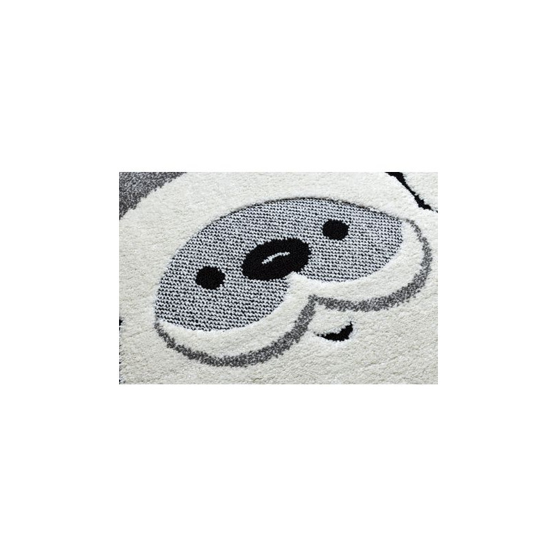 Dywan dziecięcy JOY Santa Święty Mikołaj dla dzieci - Strukturalny, dwa poziomy runa czarny / krem 140x190cm