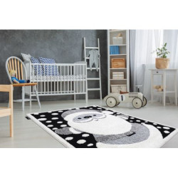 Dywan dziecięcy JOY Santa Święty Mikołaj dla dzieci - Strukturalny, dwa poziomy runa czarny / krem 160x220cm Dywan dziecięcy JOY Santa Święty Mikołaj dla dzieci - Strukturalny, dwa poziomy runa czarny / krem 160x220cm