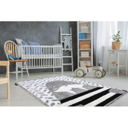 Dywan dziecięcy JOY Walrus mors, dla dzieci - Strukturalny, dwa poziomy runa szary / krem 140x190cm Dywan dziecięcy JOY Walrus mors, dla dzieci - Strukturalny, dwa poziomy runa szary / krem 140x190cm