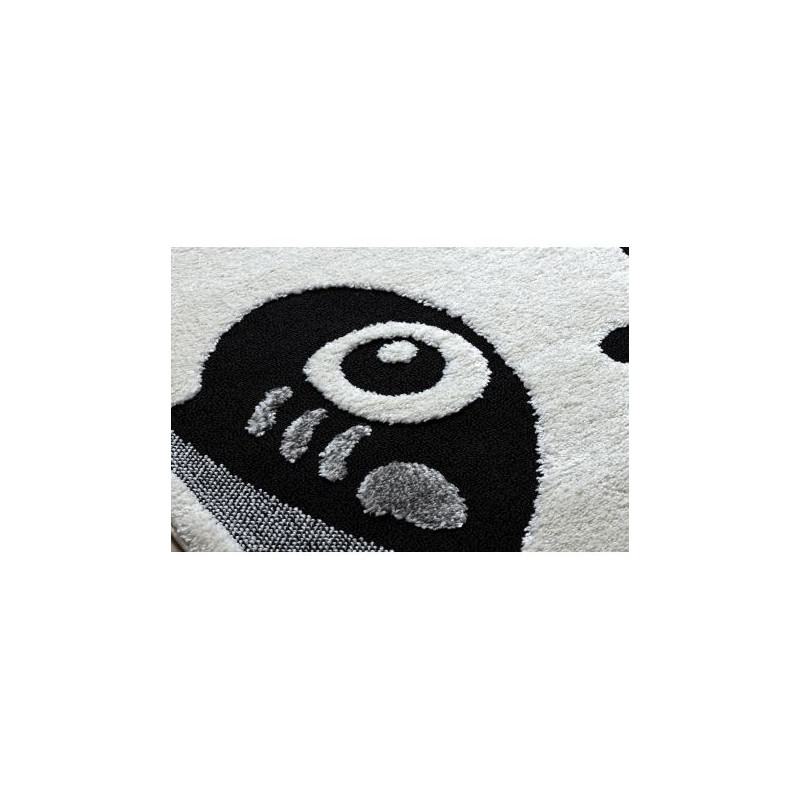 Dywan dziecięcy JOY Panda miś, dla dzieci - Strukturalny, dwa poziomy runa szary / krem 140x190cm