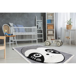 Dywan dziecięcy JOY Panda miś, dla dzieci - Strukturalny, dwa poziomy runa szary / krem 160x220cm Dywan dziecięcy JOY Panda miś, dla dzieci - Strukturalny, dwa poziomy runa szary / krem 160x220cm