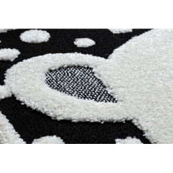 Dywan dziecięcy JOY Teddy miś, dla dzieci - Strukturalny, dwa poziomy runa krem / czarny 120x170cm Dywan dziecięcy JOY Teddy miś, dla dzieci - Strukturalny, dwa poziomy runa krem / czarny 120x170cm