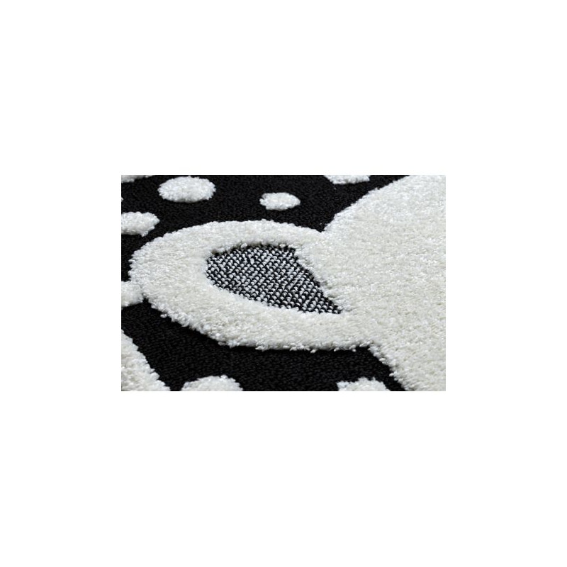 Dywan dziecięcy JOY Teddy miś, dla dzieci - Strukturalny, dwa poziomy runa krem / czarny 120x170cm Dywan dziecięcy JOY Teddy miś, dla dzieci - Strukturalny, dwa poziomy runa krem / czarny 120x170cm