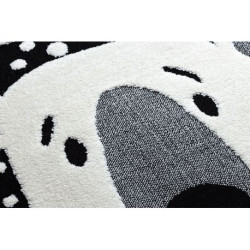 Dywan dziecięcy JOY Teddy miś, dla dzieci - Strukturalny, dwa poziomy runa krem / czarny 160x220cm Dywan dziecięcy JOY Teddy miś, dla dzieci - Strukturalny, dwa poziomy runa krem / czarny 160x220cm
