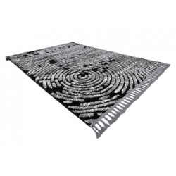 Dywan MAROC G8499 czarny / biały Frędzle berberyjski marokański shaggy 140x190cm