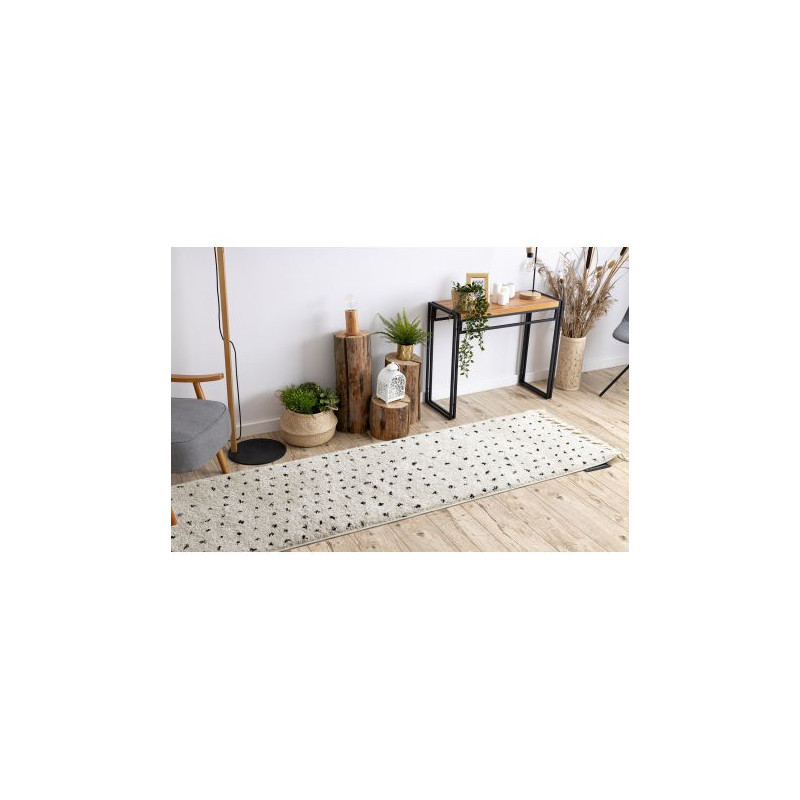 Dywan, Chodnik BERBER SYLA B752 kropki krem - do kuchni, przedpokoju, na korytarz 60x250cm