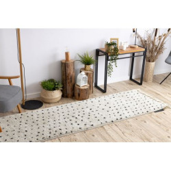 Dywan, Chodnik BERBER SYLA B752 kropki krem - do kuchni, przedpokoju, na korytarz 80x250cm