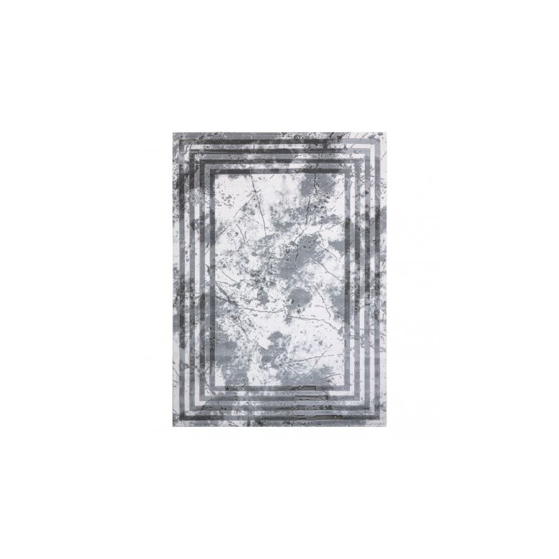 Dywan AKRYL VALS 01553A C53 74 Ramka marmur szary / kość słoniowa 70x140cm