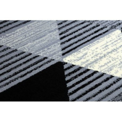 Dywan BCF BASE 3986 Geometric, trójkąty geometryczny szary / czarny 185x270cm