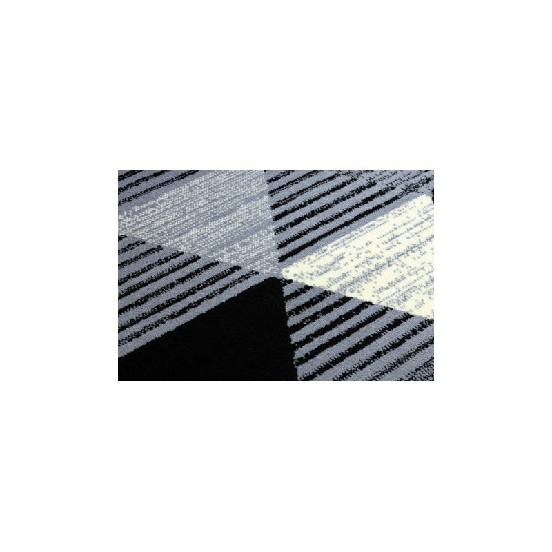 Dywan BCF BASE 3986 Geometric, trójkąty geometryczny szary / czarny 185x270cm