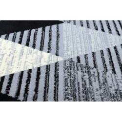 Dywan BCF BASE 3986 Geometric, trójkąty geometryczny szary / czarny 185x270cm