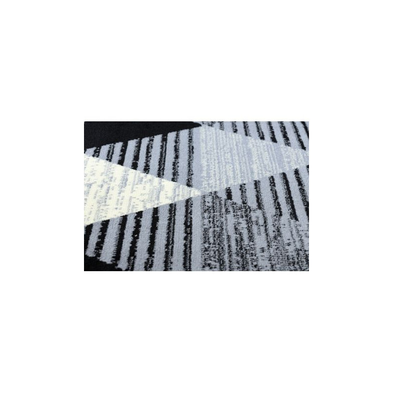 Dywan BCF BASE 3986 Geometric, trójkąty geometryczny szary / czarny 185x270cm