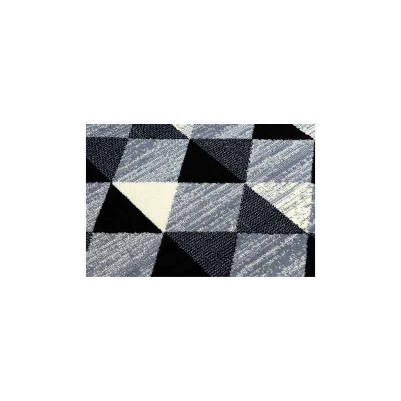 Dywan BCF BASE 3987 Trigone, trójkąty, kwadraty,  geometryczny szary / kość słoniowa 140x190cm