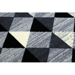 Dywan BCF BASE 3987 Trigone, trójkąty, kwadraty,  geometryczny szary / kość słoniowa 185x270cm