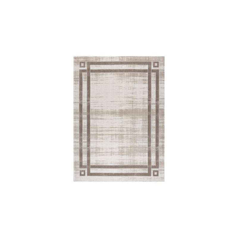 Dywan NOBLE nowoczesny  1539 67 Ramka vintage przecierany - Strukturalny, dwa poziomy runa krem / beż 120x170cm