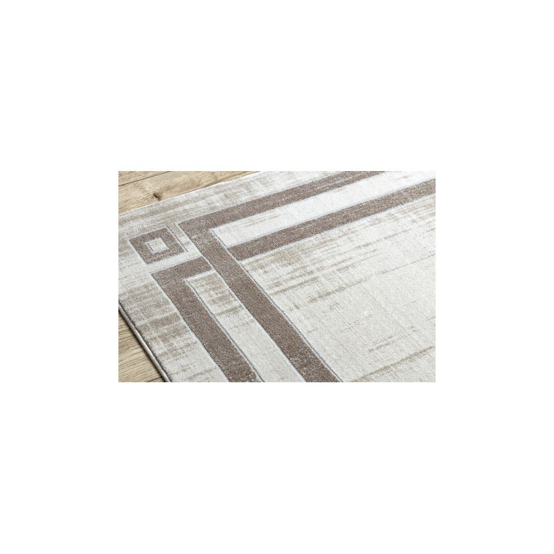 Dywan NOBLE nowoczesny  1539 67 Ramka vintage przecierany - Strukturalny, dwa poziomy runa krem / beż 120x170cm