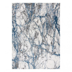 Dywan NOBLE nowoczesny  9962 68 Marmur, kamień - Strukturalny, dwa poziomy runa krem / niebieski 120x170cm