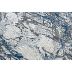 Dywan NOBLE nowoczesny  9962 68 Marmur, kamień - Strukturalny, dwa poziomy runa krem / niebieski 160x220cm