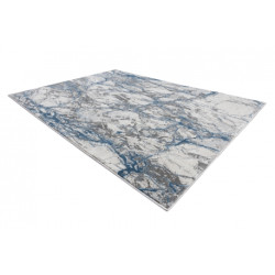 Dywan NOBLE nowoczesny  9962 68 Marmur, kamień - Strukturalny, dwa poziomy runa krem / niebieski 240x330cm