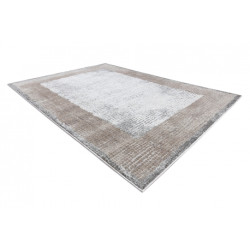 Dywan NOBLE nowoczesny  9730 67 Ramka vintage przecierany - Strukturalny, dwa poziomy runa krem / beż 180x270cm