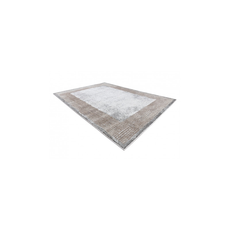 Dywan NOBLE nowoczesny  9730 67 Ramka vintage przecierany - Strukturalny, dwa poziomy runa krem / beż 180x270cm