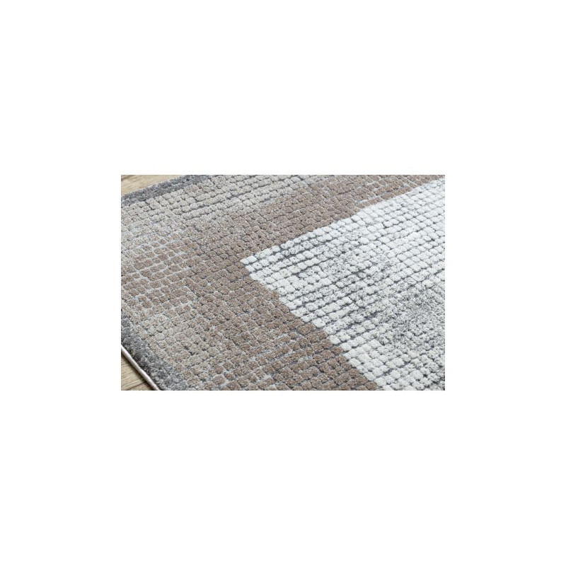 Dywan NOBLE nowoczesny  9730 67 Ramka vintage przecierany - Strukturalny, dwa poziomy runa krem / beż 180x270cm