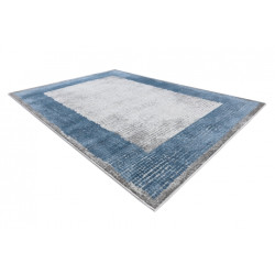 Dywan NOBLE nowoczesny 9730 68 Ramka vintage przecierany - Strukturalny, dwa poziomy runa krem / niebieski 160x220cm Dywan NOBLE nowoczesny 9730 68 Ramka vintage przecierany - Strukturalny, dwa poziomy runa krem / niebieski 160x220cm