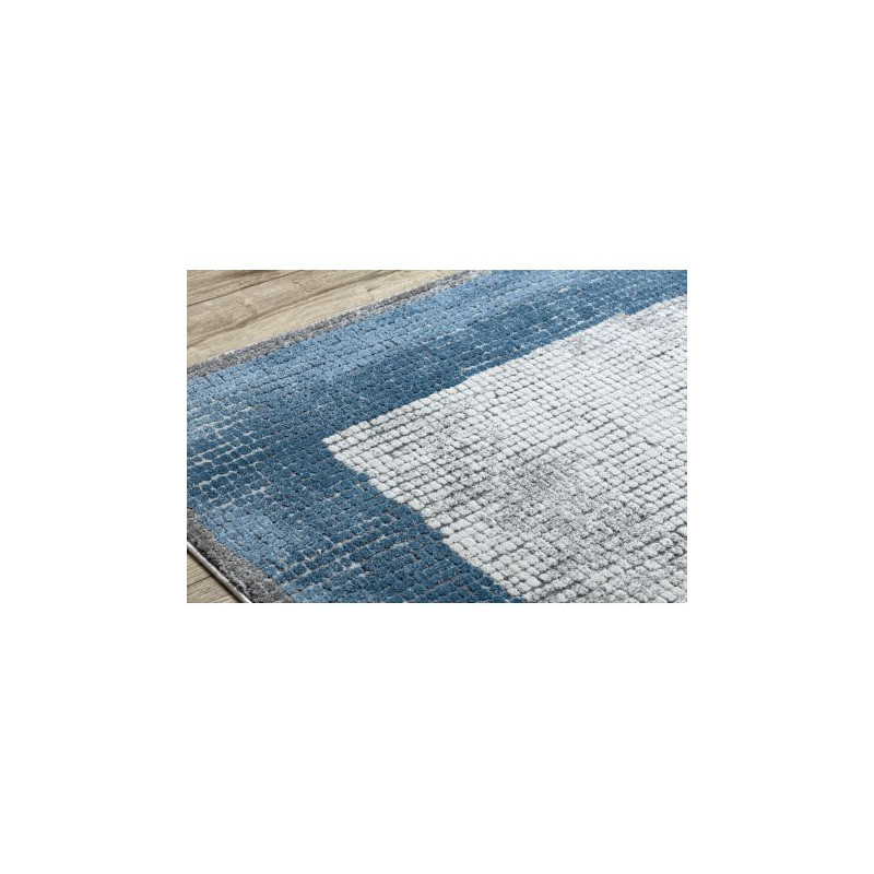 Dywan NOBLE nowoczesny 9730 68 Ramka vintage przecierany - Strukturalny, dwa poziomy runa krem / niebieski 160x220cm Dywan NOBLE nowoczesny 9730 68 Ramka vintage przecierany - Strukturalny, dwa poziomy runa krem / niebieski 160x220cm