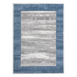 Dywan NOBLE nowoczesny 1512 68 Ramka, grecki vintage przecierany - Strukturalny, dwa poziomy runa krem / niebieski 160x220cm