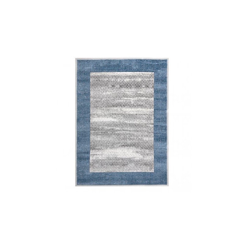 Dywan NOBLE nowoczesny 1512 68 Ramka, grecki vintage przecierany - Strukturalny, dwa poziomy runa krem / niebieski 240x330cm Dywan NOBLE nowoczesny 1512 68 Ramka, grecki vintage przecierany - Strukturalny, dwa poziomy runa krem / niebieski 240x330cm